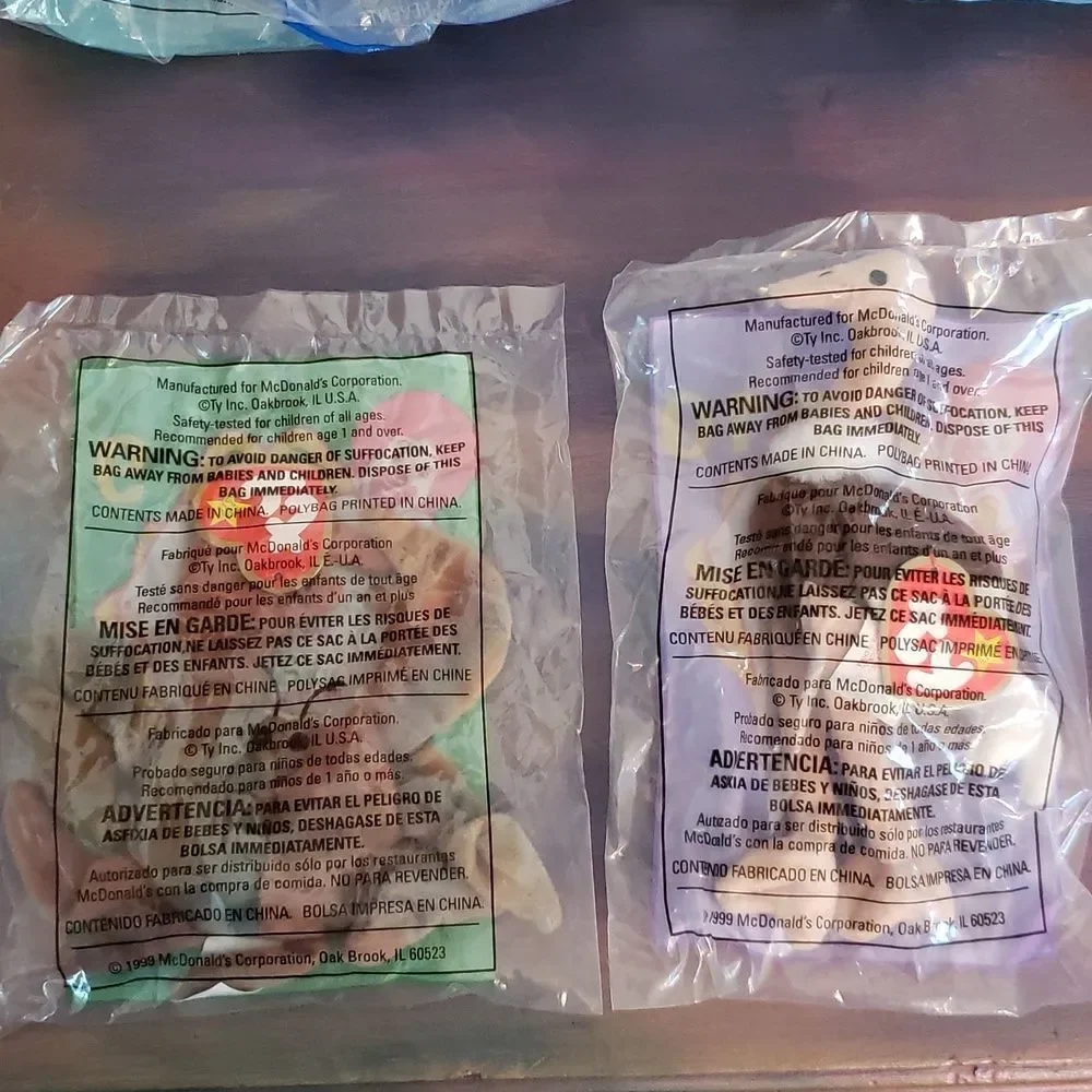 Vintage Complete Set of 12 Sealed McDonalds Teeny Beanie Babies (1999)